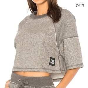 IVY PARK Heathered Gray Knit Top